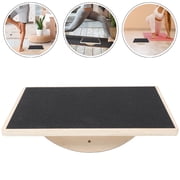 TABLZONE Wooden Rectangular Balance Board for Adult Yoga Non Slip Fitness Trainer
