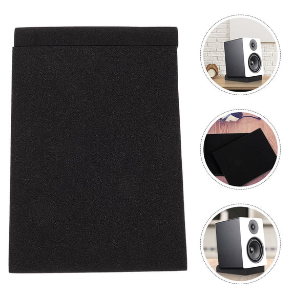 TABLZONE 2Pcs Sound Pad Isolation Pads PU Foam Black Vibration Reduction For Studio Recording