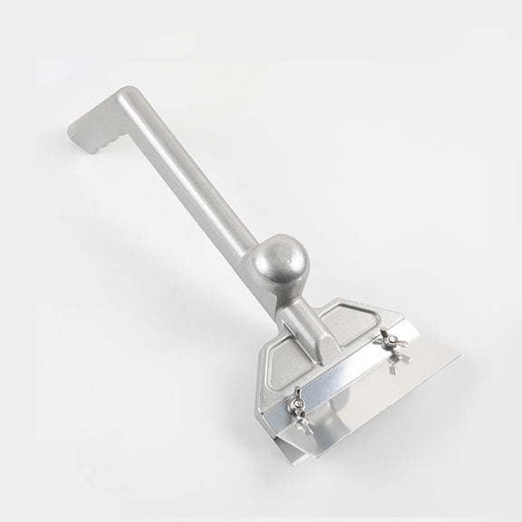 TABLZONE Stainless Steel Bbq Scraper, Plated Silver, Wide Blade, Non-Stick, Heavy Duty, Ergonomic Handle