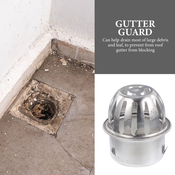 TABLZONE Stainless Steel Ladder Gutter Guard for Downspout Drain Outdoor Use with Leaf Strainer and Rust Proof Design