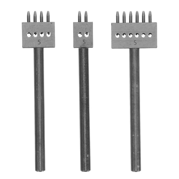 TABLZONE Punch Set 3 Pieces Steel Hand Tool Kit for Crafting and Fabric Work