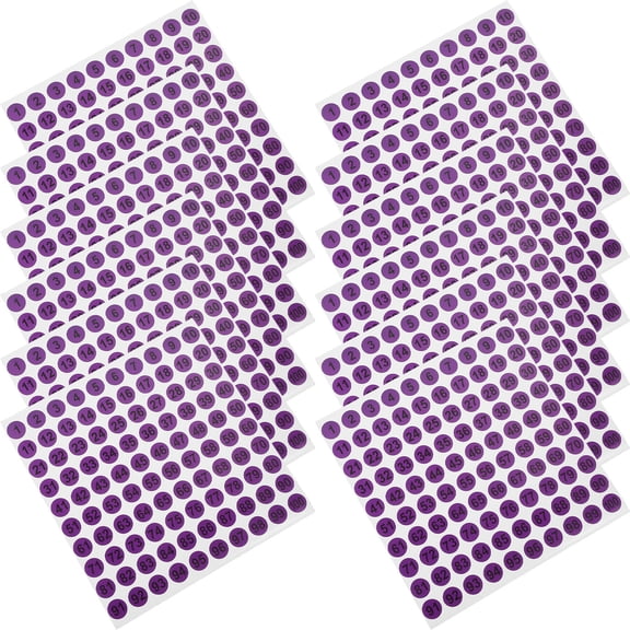 TABLZONE 50 Sheets Number Stickers Self-Adhesive Labels for Office, Storage, and Home Organization