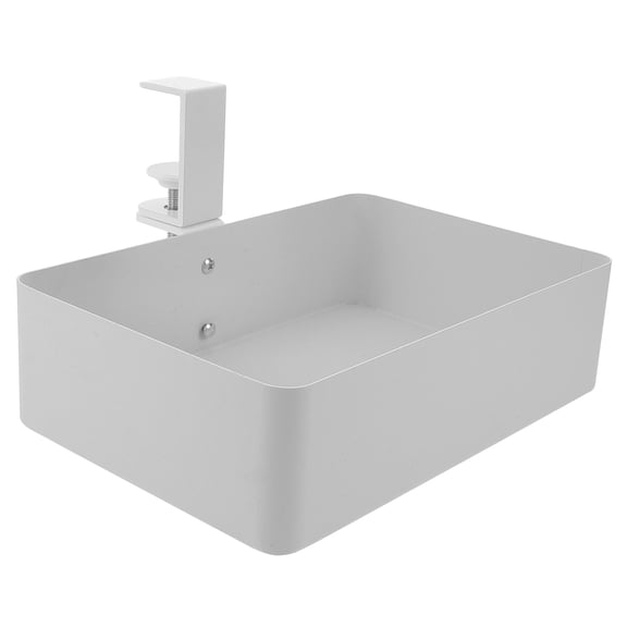 TABLZONE White Metal Under Cabinet Hidden Storage Basket for Home Organization and Space Saving