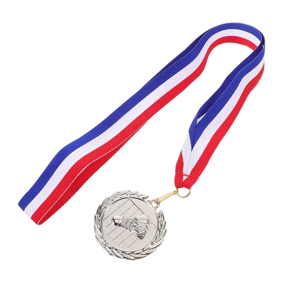 TABLZONE Badminton Award Medal Silver Zinc Alloy Elegant Design for Decoration