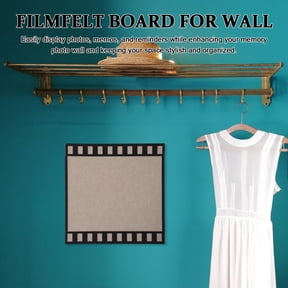 TABLZONE Sturdy Light Felt Memo Board Khaki Color Filmstrip Style for Home Photo Organization