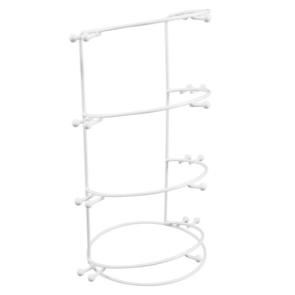 TABLZONE Sturdy Portable White Headband Display Rack for Hair Accessories and Tiara Storage