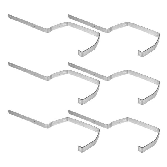 TABLZONE Plated Silver Iron Gutter Brackets Universal Design Rainwater Management 6Pcs