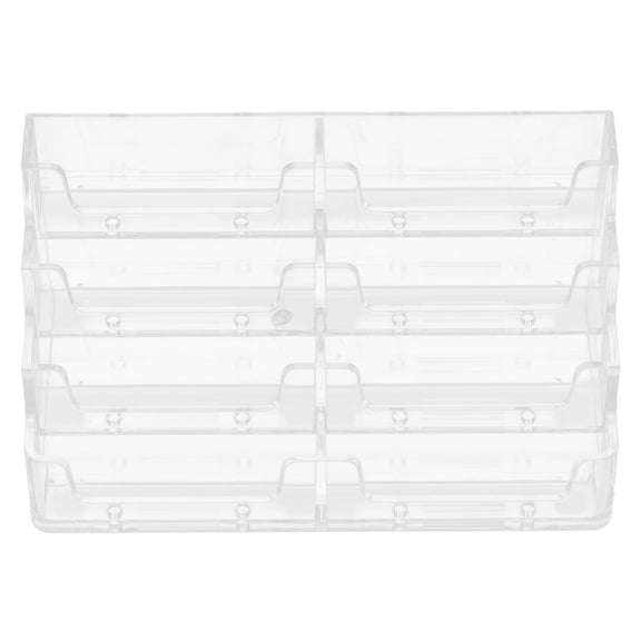 TABLZONE Clear Acrylic Business Card Display Stand with Multi Layer Storage