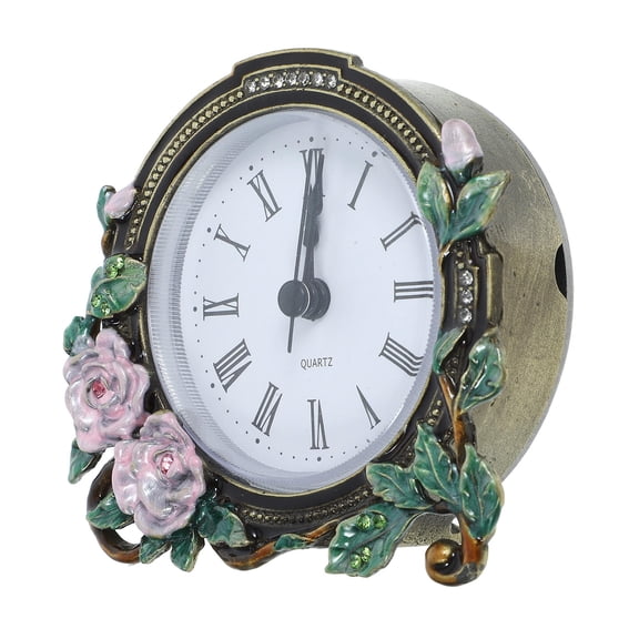 TABLZONE Retro Style Table Clock Zinc Alloy Material Indoor Timekeeping Decorative Home 1 Set