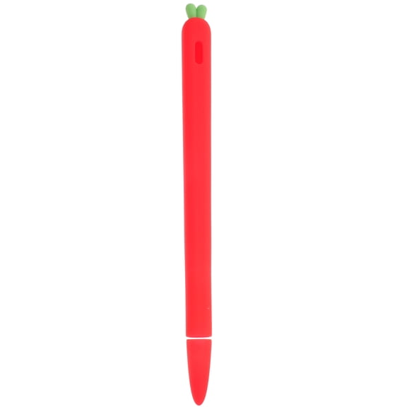TABLZONE Carrot Shaped Stylus Sleeve Cover Silicone Red 1Set