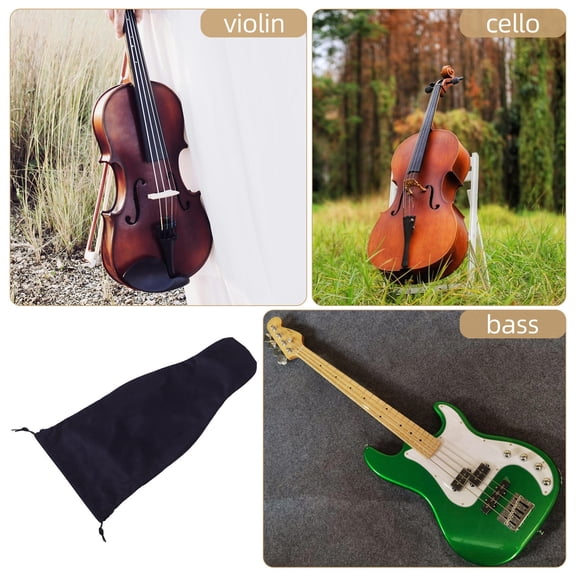 TABLZONE Suede Fabric Violin Storage Bag with Drawstring for Protective Musical Instrument Cover