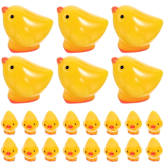 TABLZONE Tiny Yellow Resin Chick Figurines for Desktop and Garden Decor - 30Pcs