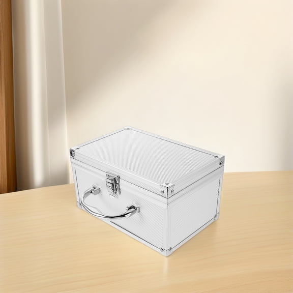 TABLZONE Portable Aluminum Alloy Tool Box Organizer with Flat Design for Efficient Storage and Convenient Transport