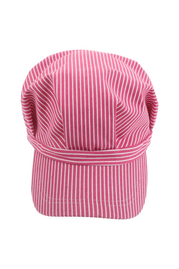 Train Engineer Costume Hat Adjustable Multi Color Stripe Design Lightweight Railway Conductor Cap