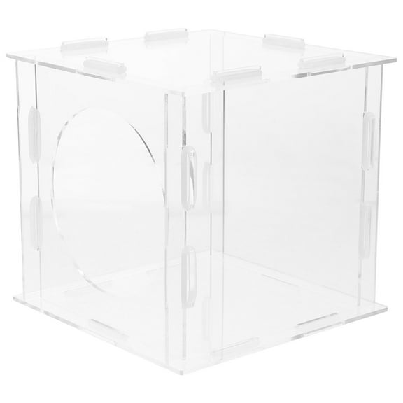 TABLZONE Transparent Acrylic Donation Box MultiFunctional Raffle Box for Fundraising Ticket Storage 9.5x6.5x6.5 inches