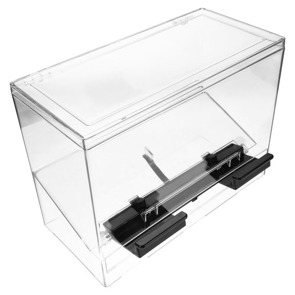 TABLZONE Transparent Acrylic Straw Dispenser Box for Countertop with Large Capacity and Easy Access Storage