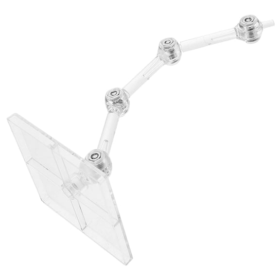 TABLZONE Transparent Plastic Action Figure Holder Stand, Sturdy Display Base for Collectibles, Home and Office Use