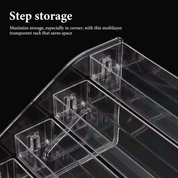 TABLZONE Clear Acrylic Makeup Display Stand with Multi Shelf Space for Cosmetics