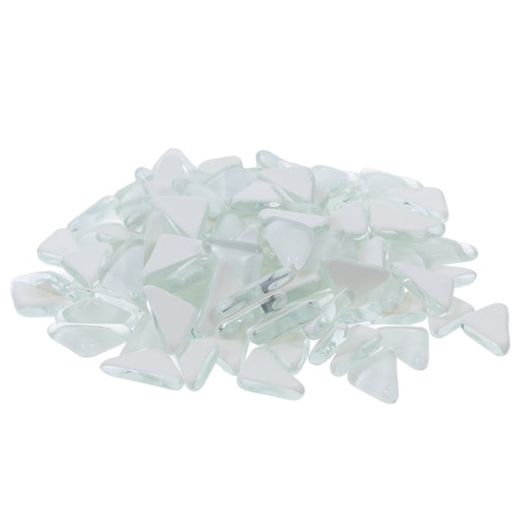 TABLZONE Clear Crystal Glass Ceramic Triangular Mosaic Tiles for Home Decor, Craft Projects, and Artistic Design Supplies
