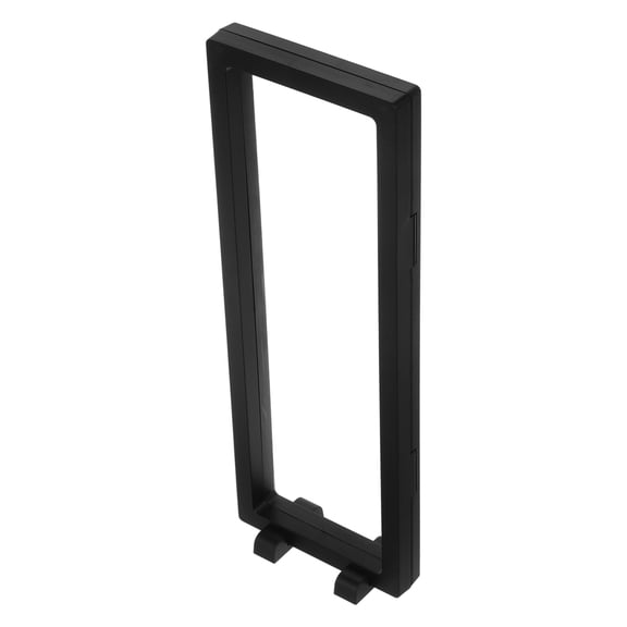 TABLZONE Transparent Floating Frame Display Case for Coins and Collections with Space Saving Stand