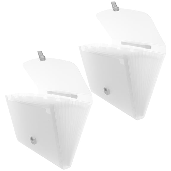 TABLZONE Expandable Clear Accordion Folder with Handle, Organizer for Office, School, and Classroom Use