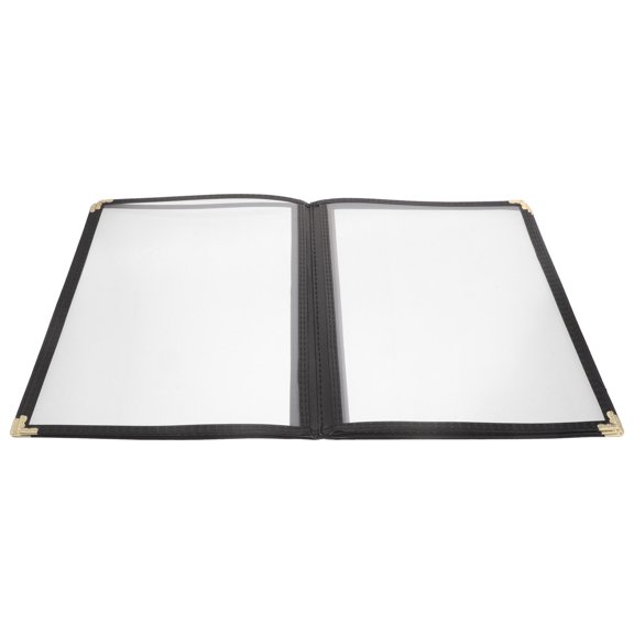 TABLZONE Transparent Restaurant Menu Covers PVC Binder for Cafe Food Service Clear Protective Shell