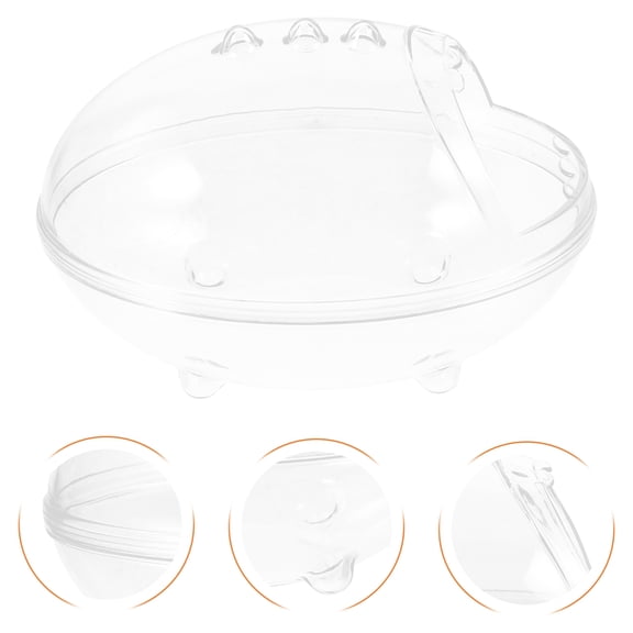 TABLZONE Clear Small Pet Bath Tub for Hamsters Gerbils Chinchillas Acrylic Sand Bath Container