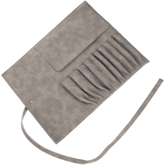 TABLZONE Travel Tableware Pouch Grey Cutlery Roll Bag Kitchen Utensil Case Portable and Compact