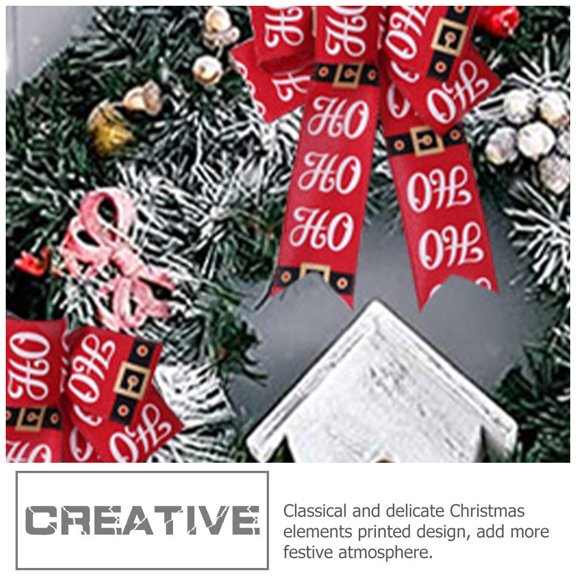 TABLZONE Tree Ribbons Fine Linen Red 1Pcs for Christmas Decorations and Crafting
