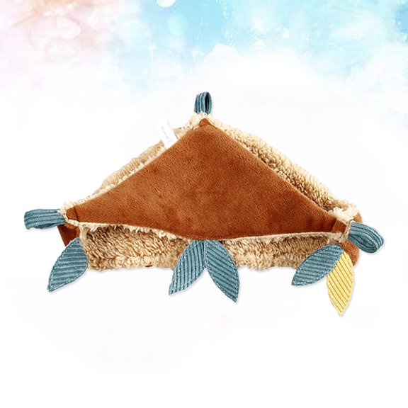 TABLZONE Triangle Hanging Hamster Sleep Bed Plush Warm Brown for Mice