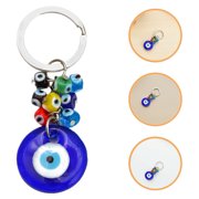 TABLZONE Turkish Blue Evil Eye Key Pendant Alloy Key Chain for Keys