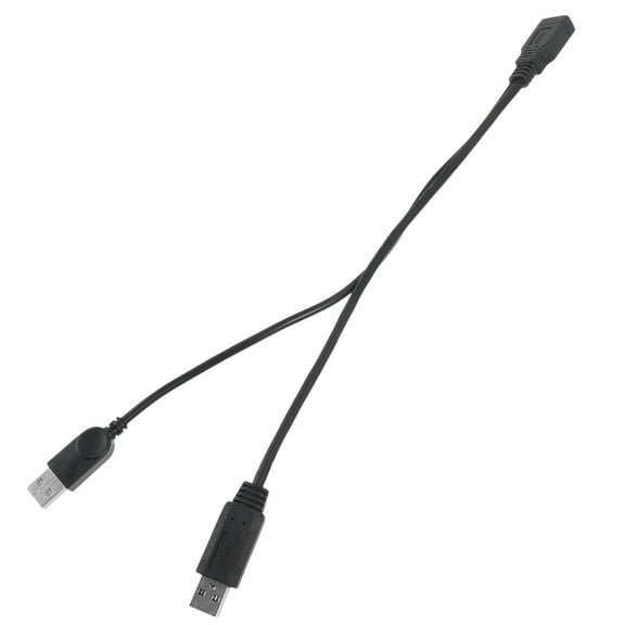 TABLZONE USB Y Splitter Cable Black for Computer Use Fast Stable Data Transfer and Power
