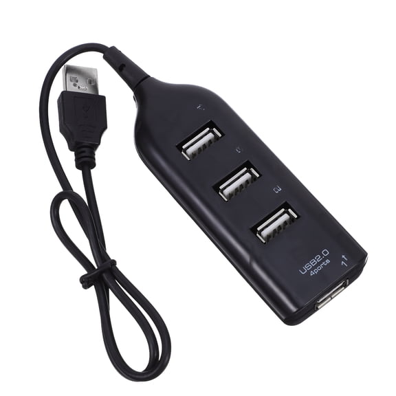 TABLZONE USB Adapter 4-Port Splitter for Pc Black Durable Material Downward Compatible