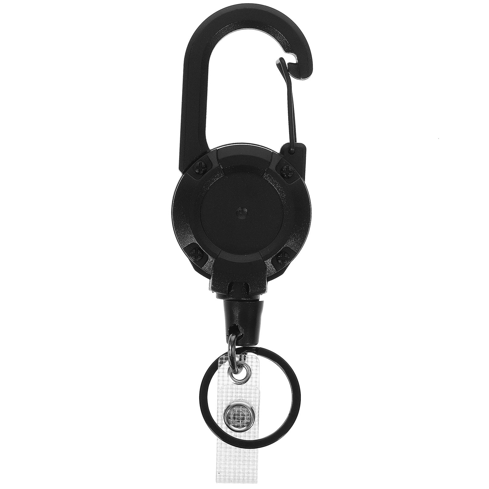 TABLZONE Black Outdoor Carabiner Keychain with Retractable Reel for ...
