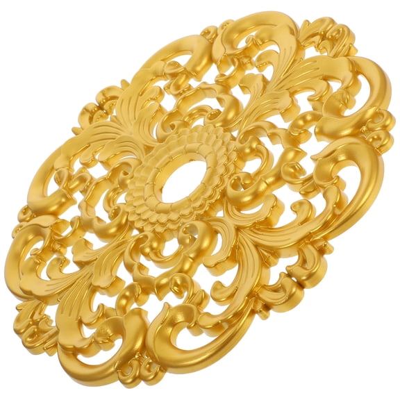 TABLZONE Versatile Golden Ceiling Medallion for Light Fixtures with Sturdy Impact Resistant Material