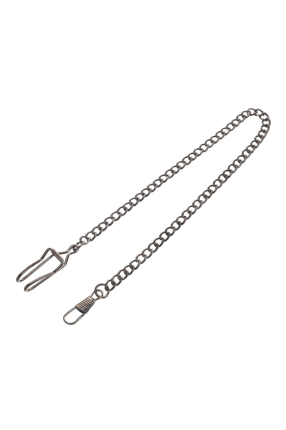 Retro Alloy Pocket Watch Chain Black Classic Fashion Accessory