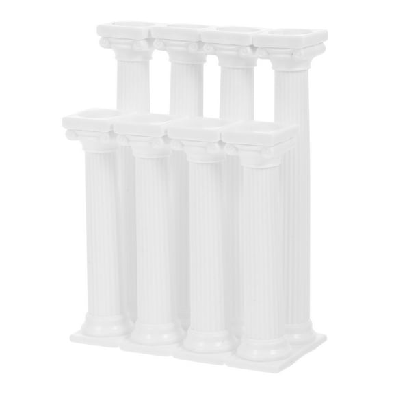 TABLZONE Cake Tier Display Rack Vintage Style Wedding Cake Stand Plastic White 8Pcs