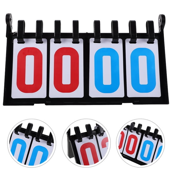 TABLZONE Portable Sports Scoreboard with Clear 4 Flipper for Game Score Tracking
