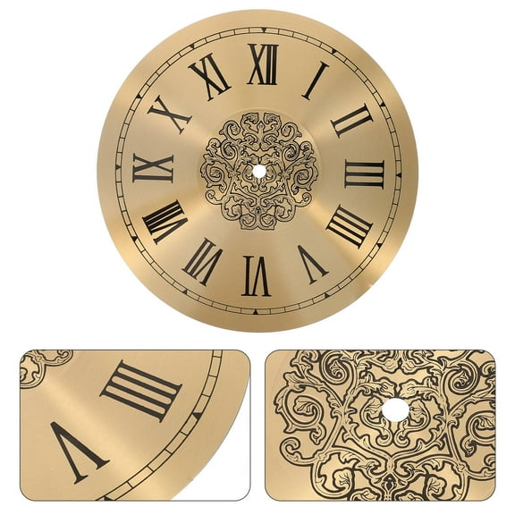 TABLZONE Wall Clock Dial Replacement Aluminum Plate for DIY Projects Featuring Roman Numerals and Durable Material