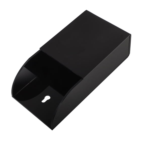 TABLZONE Black Acrylic Remote Control Organizer Wall Mount Holder for Living Room, TV, Couch, and Home Accessories Storage