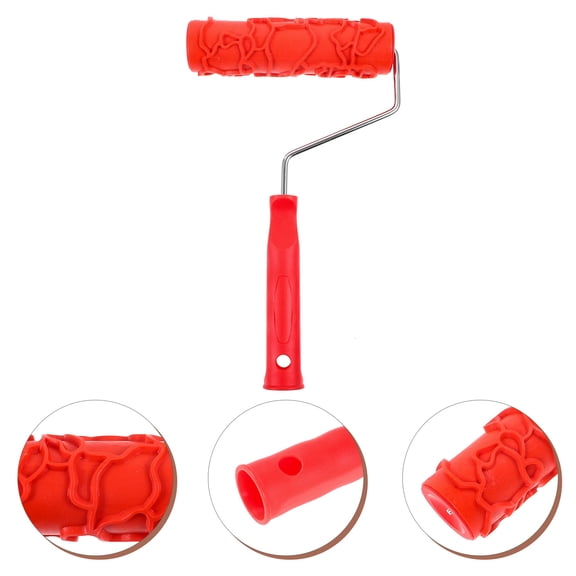 TABLZONE Reusable Textured Paint Roller with Handle for Home Wall Floor Cabinet Decoration