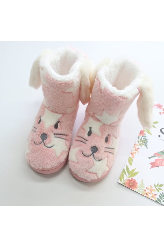 Women's Warm Plush Snow Boots Thick Sole Anti- Winter Shoes Size 39/40 Comfortable Indoor Outdoor