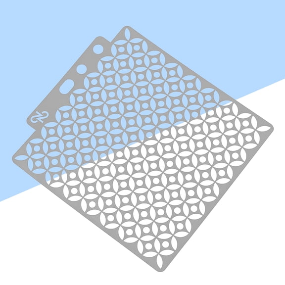 TABLZONE Grey Plastic Drawing Stencils for Painting, Scrapbooking, Marker Art and Craft Projects, and Reusable Sheets