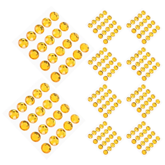 TABLZONE Orange Self-Adhesive Rhinestone Stickers Acrylic Gems for Crafts and Home Decoration Accents