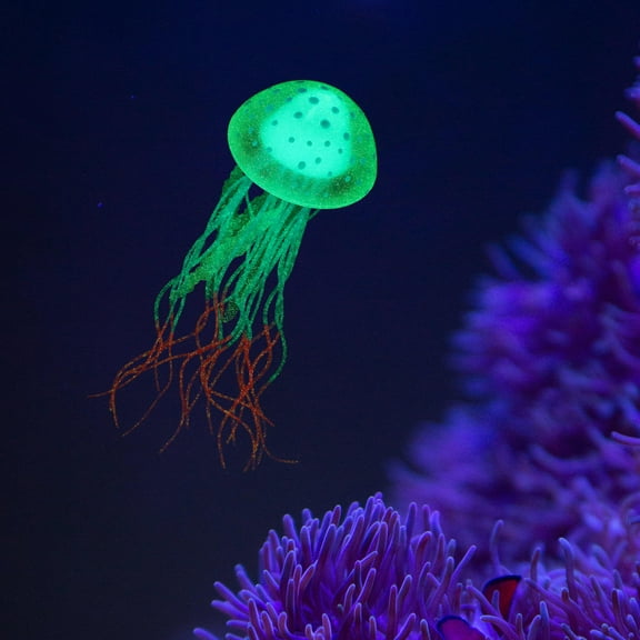 TABLZONE Jellyfish Aquarium Ornament Wear Resistant Silicone Fish Tank Accessory