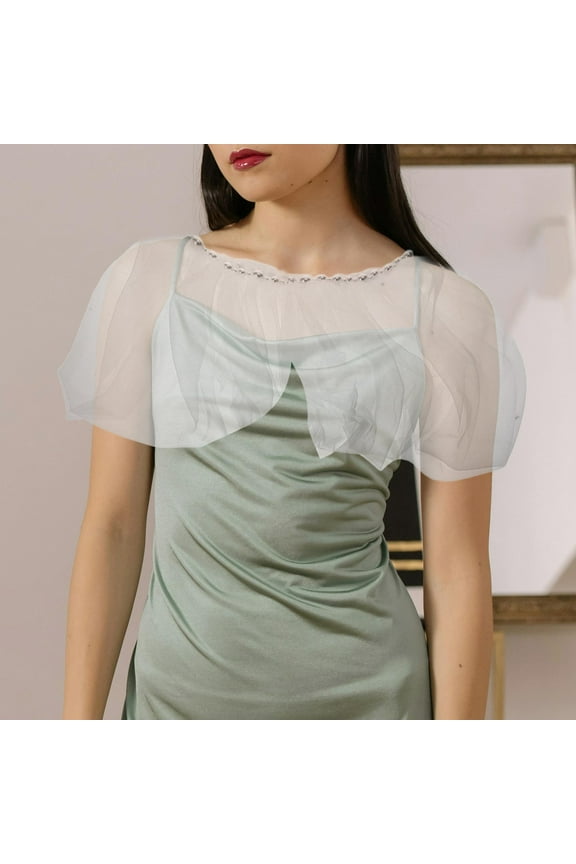 White Cape Shawl Wedding Cloak Bridal Wrap Elegant Lightweight Cover for Women 1 Set