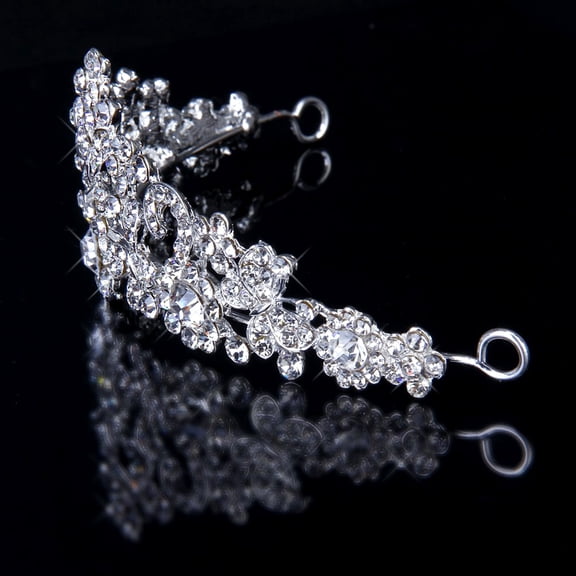 TABLZONE Bridal Rhinestone Headband Crystal Hair Band Rhinestone Silver 1Set