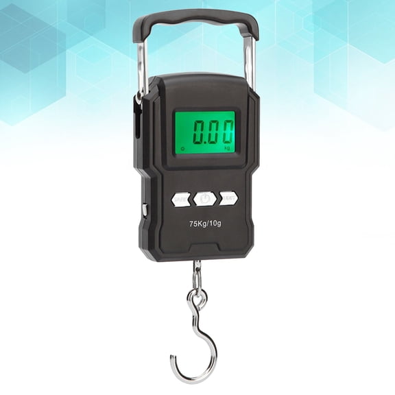 TABLZONE Handheld Luggage Scale with LCD Display Compact Accurate ABS Material Black