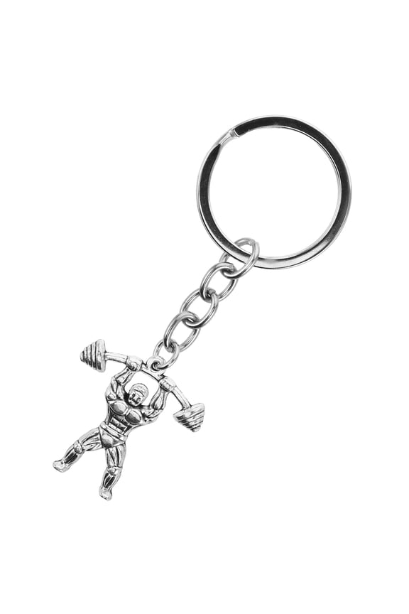 Weightlifting Key Holder Charm - Fitness Motivated Keychain Accessory for Keys, and Stylish, 1 Pack