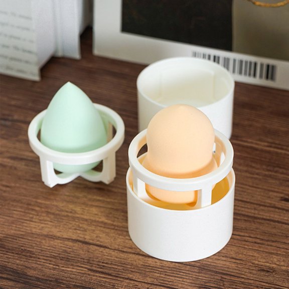 TABLZONE Elegant White Makeup Sponge Drying Stand for Women, Blender Holder, 1 Piece
